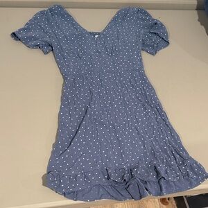Abercrombie & Fitch Blue Dress with White Dots